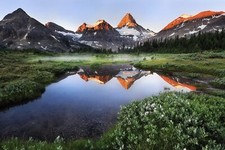 Landscape summer morning mist lake mountains nature Custom Gaming Mat Desk
