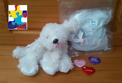 White Poodle Dog ''Scruffles'' Build A Buddy Stuffed Animal Teddy Mountain