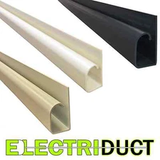 Adhesive Backed Hook Channel Wire Cord Cable Raceway - Black, Beige, Ivory