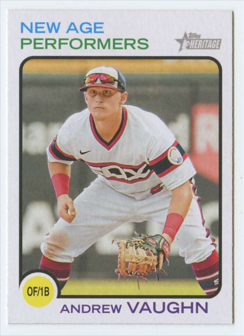 その他 toppsclearlyauthentic2022 andrew vaughn 2022 Topps Heritage New Age Performers #NAP-25 Andrew Vaughn NM-MT
