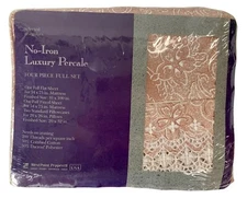 Vintage West Point Pepperell Selected Irregulars Full Four Piece Sheet Set