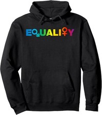 EQUALITY Rainbow Colors Pride Graphic Theme Unisex Hooded Sweatshirt