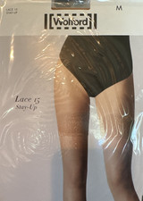 Wolford Lace 15 Stay-up Color: Gobi Size: Medium 21650 - 15