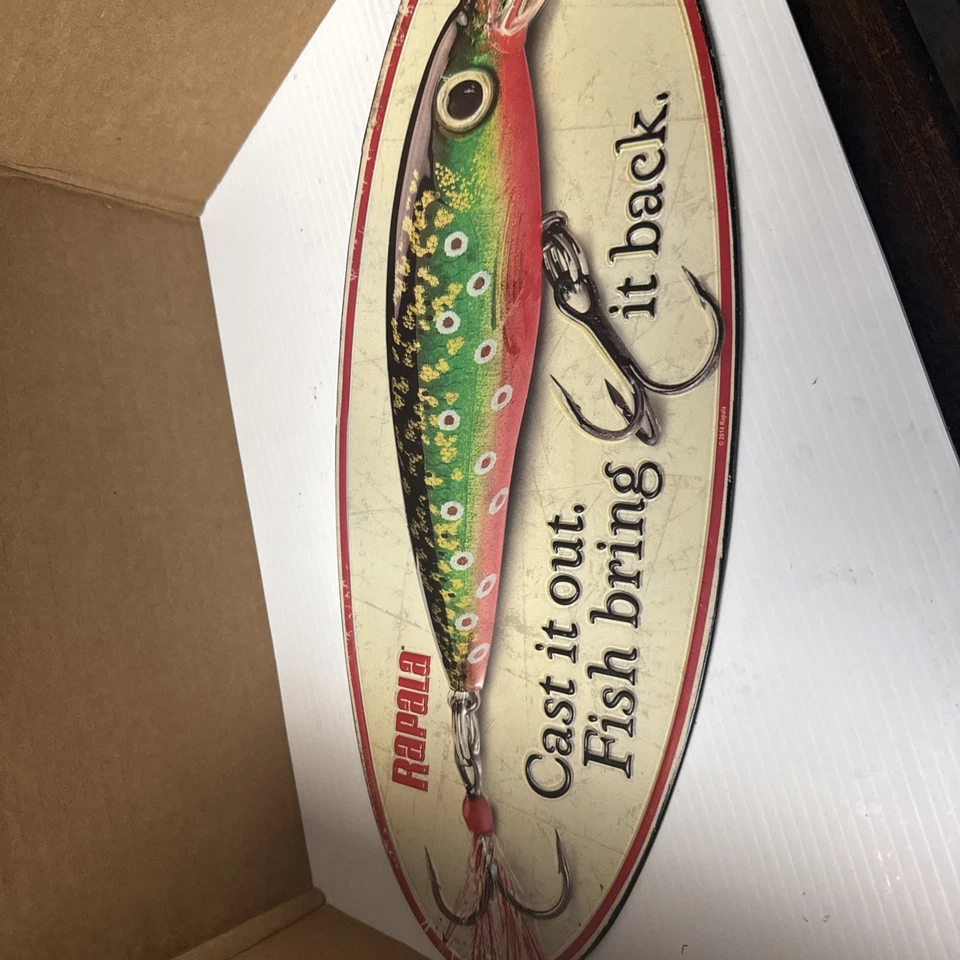 Isca de pesca Rapala apanhador placa de metal homem caverna expulsá-lo. Fish Bring It Back. - Imagem 2 de 4