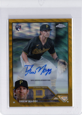 2023 Topps Chrome Update - Auto Gold Wave Refractor AC-DM Drew Maggi Color Match