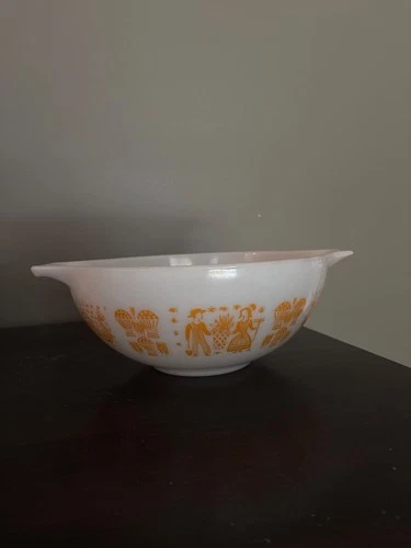vintage pyrex amish butterprint mixing bowl 4qt