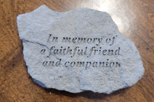 Memory Of A Faithful Friend And Companion / Memory Stone / NEW