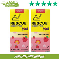 2x Bach Rescue Remedy Kids Strawberry Dropper – 10ml 100% ORIGINAL ⭐⭐⭐⭐⭐