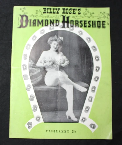VTG. 1940'S BILLY ROSE'S DIAMOND HORSESHOE NIGHTS OF MADNESS PROGRAM, GENE KELLY