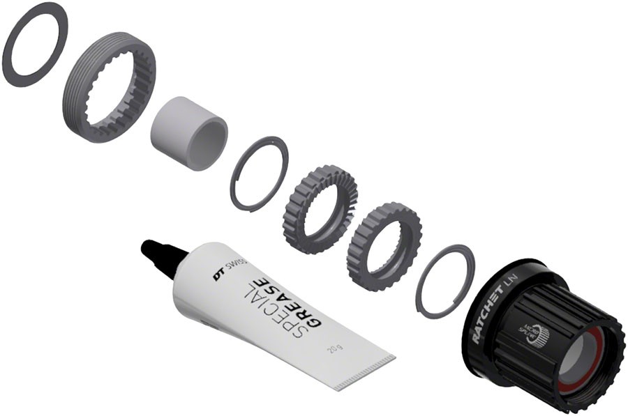 DT Swiss Ratchet LN Freehub Body Upgrade Kit Микрошлифованный алюминиевый Герметичный 32290₽