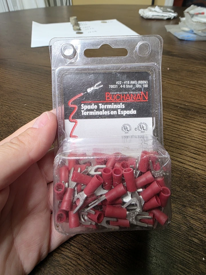 Buchanan AW2120-2 Spade Terminals #22 20 18 stud 22-18 AWG Wire Qnt 103 - Image 3 of 4