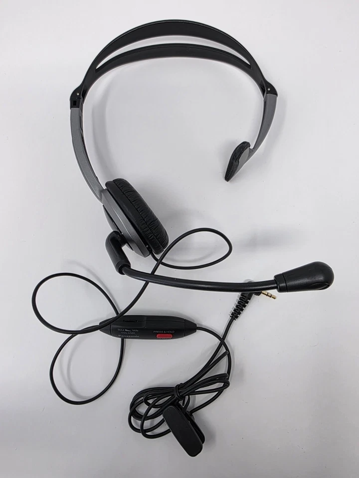 Auriculares plegables Panasonic KX-TCA430 Comfort-Fit micrófono con cancelación de ruido enchufe de 2,5 mm Foto 2 de 4