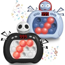 Halloween Fidget Toy - Light Up Push Game for Kids, Sensory Console Gift
