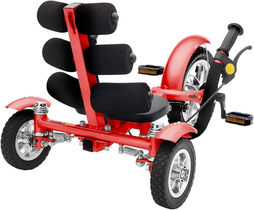 Mobo Mini- The World's Smallest Luxury Three Wheeled Cruiser 12-Inch, Red  - Image 4 of 4