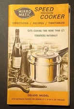Vintage Mirro Matic Speed Pressure Cooker Instruction Manual Deluxe Model 1970’s