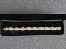 Armband 925 Sterling Silber Bicolor Süßwass...