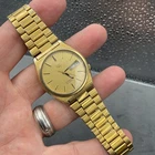 VINTAGE SEIKO 5 21 JEWELS AUTOMATIC GOLD PLATED WATCH 7019-8180 RUNS