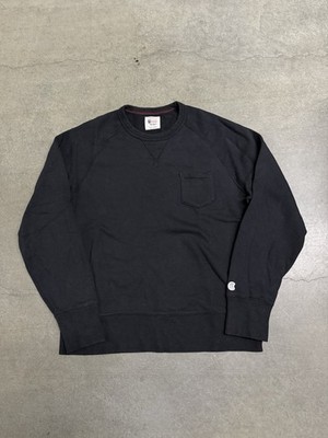 Todd Snyder x Champion Retro V-Stitch Crewneck Pocket Black