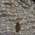 Vintage FM84 St. Patrick's Day Hat Leprechaun Gold Tone Pendant Necklace