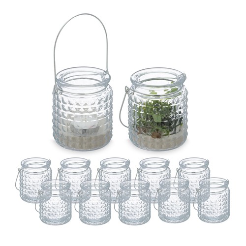 Photophores En Verre Transparent (Lot De 6) - Diamètre 7.5 Cm, Hauteur 5 Cm - Pour Bougies Chauffe-plat, Mariage, Noël, Décoration - 5