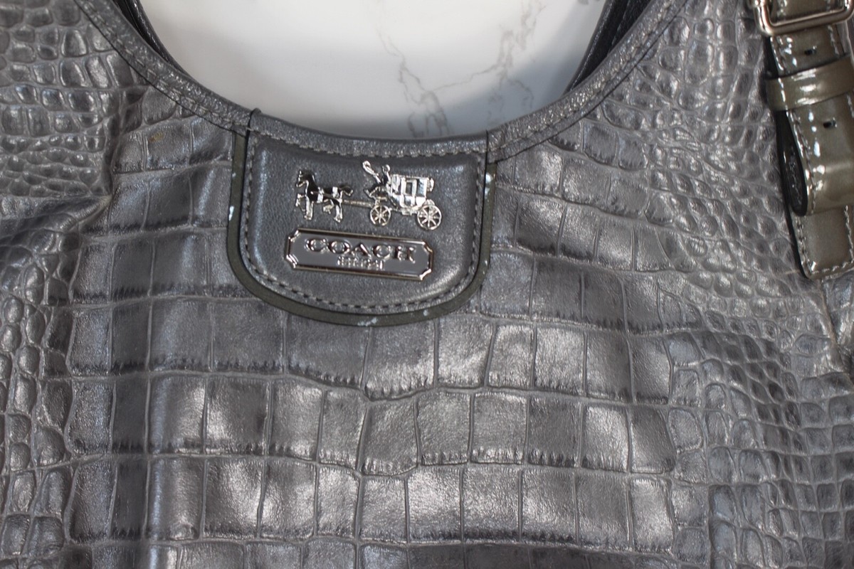 【値下げ可】coach Coach H1126-18761 Gray Leather Shoulder Bag Reptile Pattern | eBay