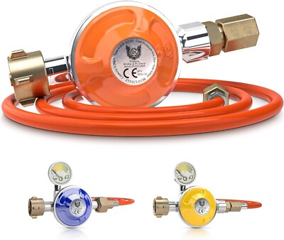 Gasregler Caravan Wohnwagen GOK 1,2kg/H 30 mbar Manometer mit 40cm Schlauch RVS8 Gasregler Caravan Wohnwagen GOK 1,2kg/H 30 mbar Manometer mit 40cm Schlauch RVS8