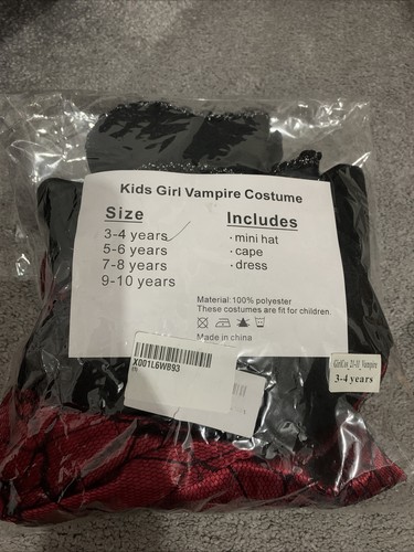 girls Fancy Dress ( vampire ) Age 3-4 Years brand new - Picture 10 of 10