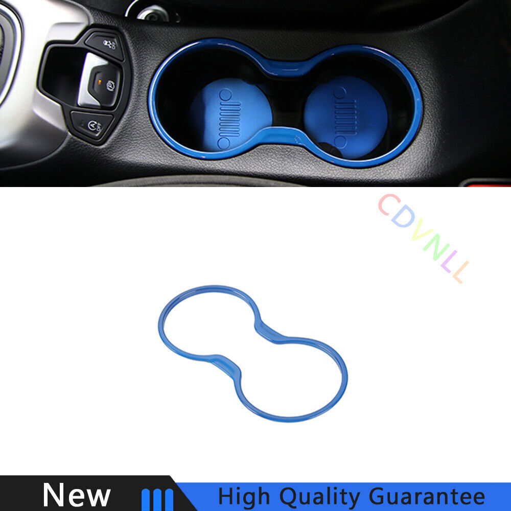 Fit For Jeep Compass 2017-2020 Bright Blue Middle Console Water Cup Frame Trim