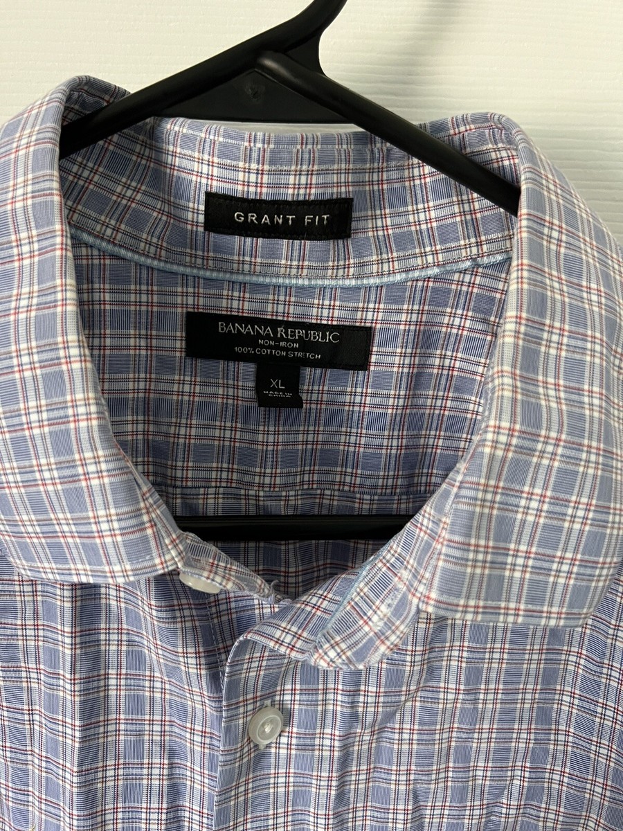 Banana Republic Mens Grant Slim Fit Dress Shirt Non Iron Button Up Size XL Blue | eBay Banana Republic Mens Grant Slim Fit Dress Shirt Non Iron Button Up Size XL Blue | eBay