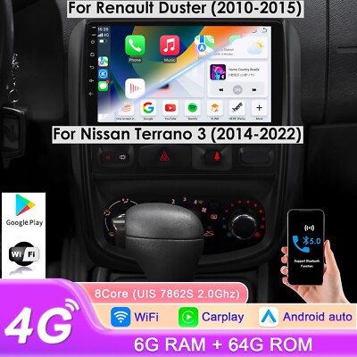 CarPlay For Renault Duster 2010-2015 Android 14 Car Radio GPS DSP BT5.0 6+64GB