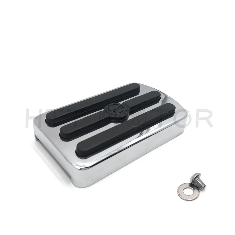 Pastilla de pedal de freno grande Gear Skull para Harley 12-17 Dyna FLD 86-17 FL Softail Chro Foto 4 de 4