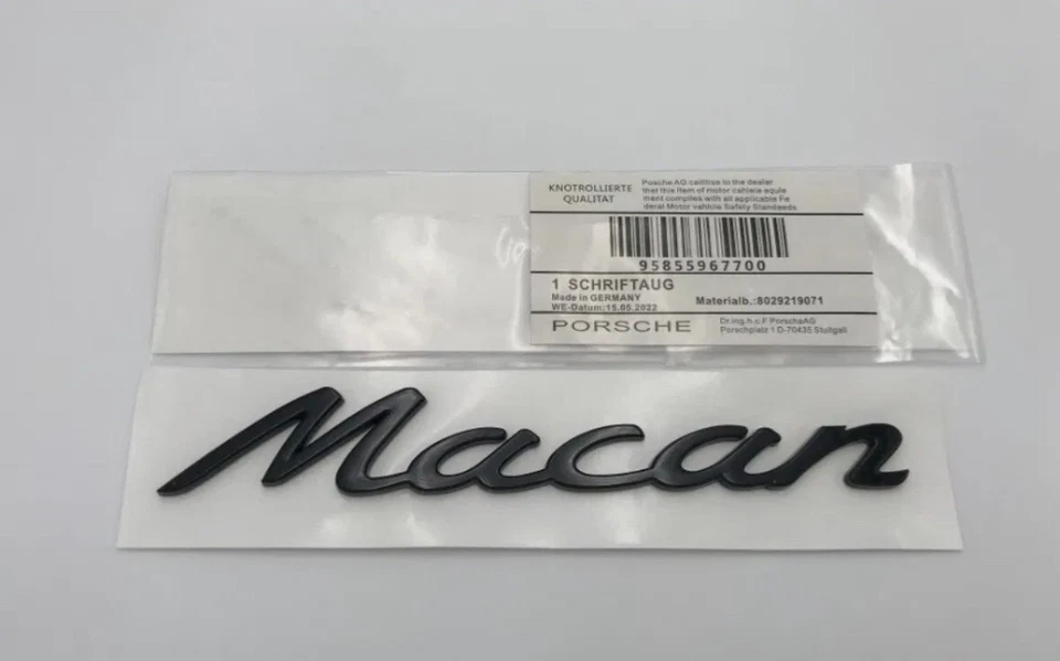 Scritta Porsche Loghi nero Macan Cayenne Cayman Panamera 718 turbo gts Scritte s - Immagine 2 di 4