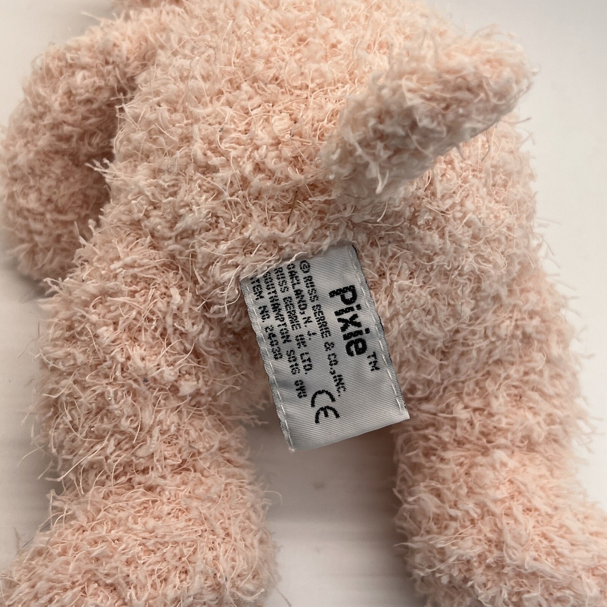 Russ Berrie Pig Pixie Plush Stuffed Animal Fuzzy Pink Piggy Plaid