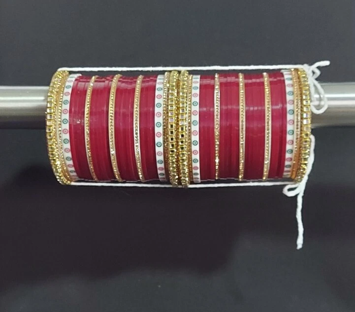 Indian Pakistani Wedding Bridal Choora Enamel Plain Bangles