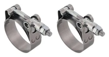 2x Ideal-Tridon 2.38 to 2.69" Hose, 3/4" Wide, T-Bolt Hose Clamp Stainless Steel