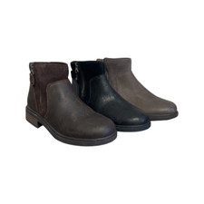 UGG Women's Harrison Black Brown Grey Waterproof Zip Leather Boots 1123287