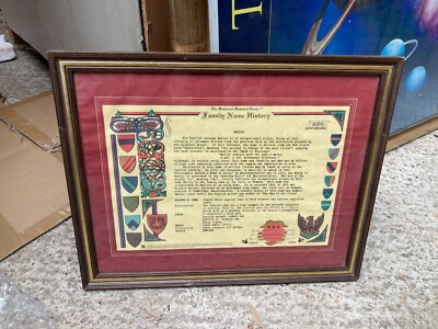 Bucler 1995 Historical Research Center Family Name History Framed Print