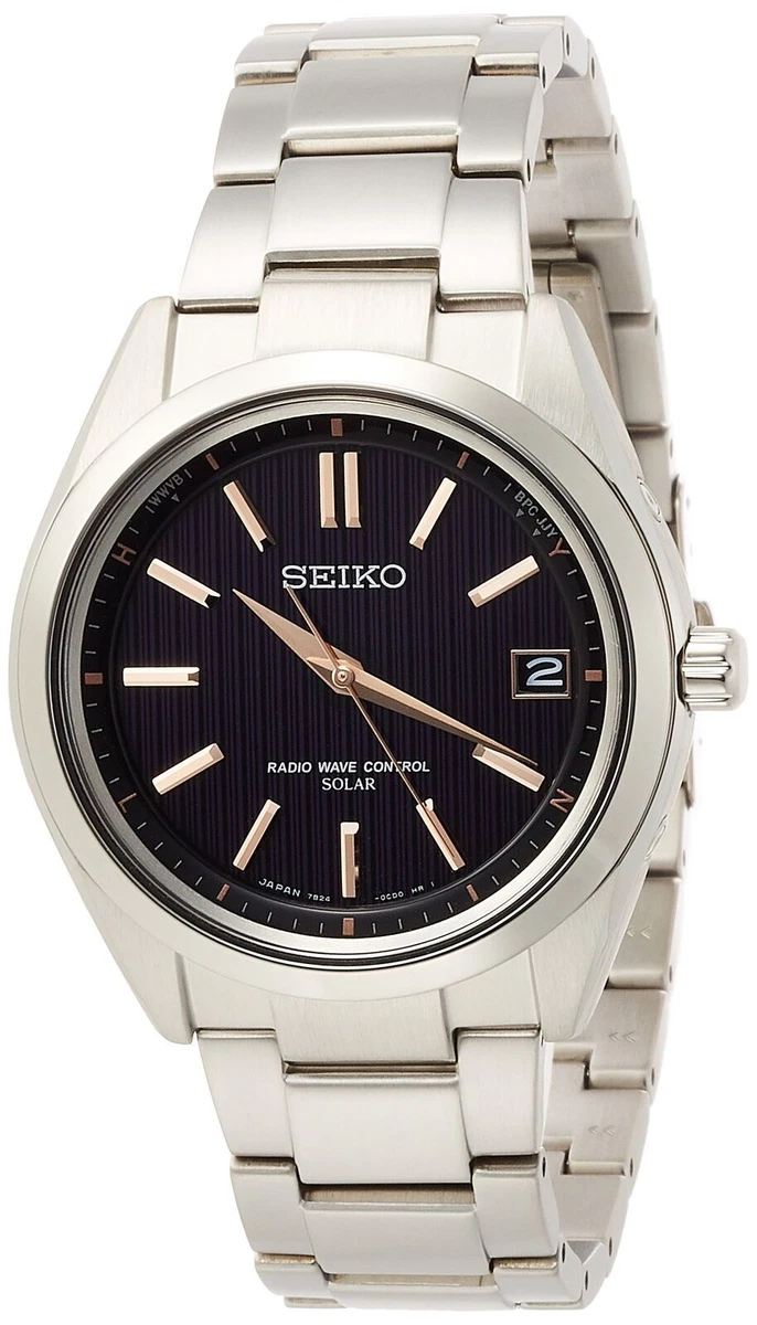 Seiko brightz solar radio best sale titanium