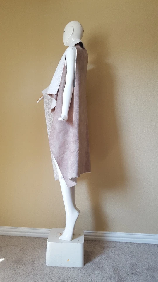 Nuevo con etiquetas Talla libre hasta XL imitación gamuza Sherpa color neutro chaleco abrigo vestido blusa 2 tonos Foto 4 de 4