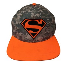 Superman Snapback Hat Digital Camo Youth One Size Adjustable Superhero