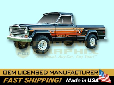 1979 1980 Jeep Honcho J10 Townside Truck Decals Graphics & Stripes Kit