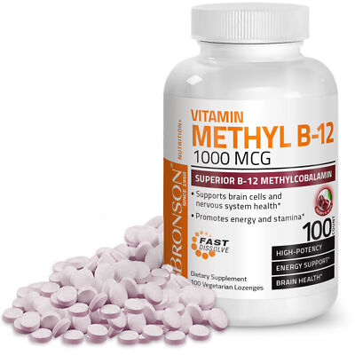 Bronson Quick Release Vitamin B-12 1000 mcg Boost Energy, 100 Tablets