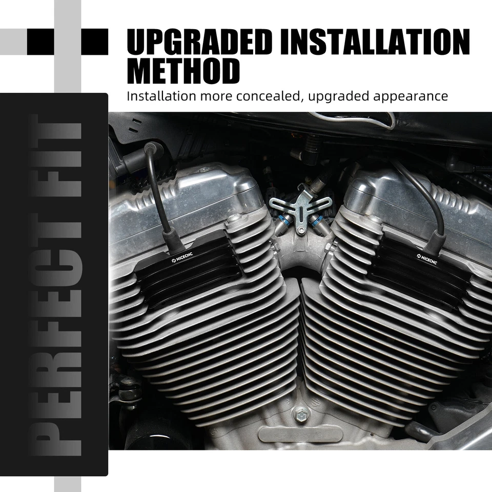 Cubiertas de perno de cabeza de bujía CNC para Harley Forty Eight XL1200X 2010-2021 2022 Foto 2 de 4