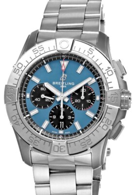 Breitling Super Avenger B01 Chrono 46mm Blue Dial Titanium Watch EB0148101C1E1