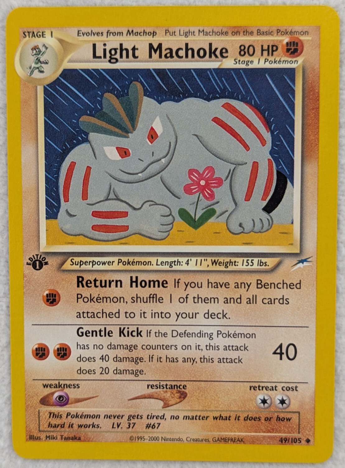 2000 Light Machoke #49 Neo Destiny Regular Pokemon Card Uncommon 1st Edition
