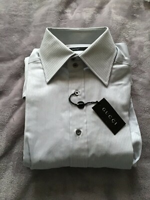 light grey striped Gucci shirt size 
