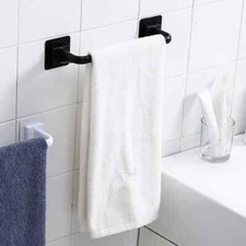 Kitchen Bathroom Self Adhesive Towel Rod Bar Wall Bath Towel Holder Rail Rack