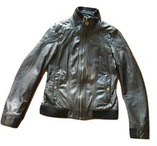 Giacca da donna Guess 1981 Giubbino in Pelle Casual Giubbotto Full zip Taglia S
