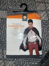 Target ADULT SHOULDER CAPE BLACK Halloween Costume Vampire Necklace No Teeth