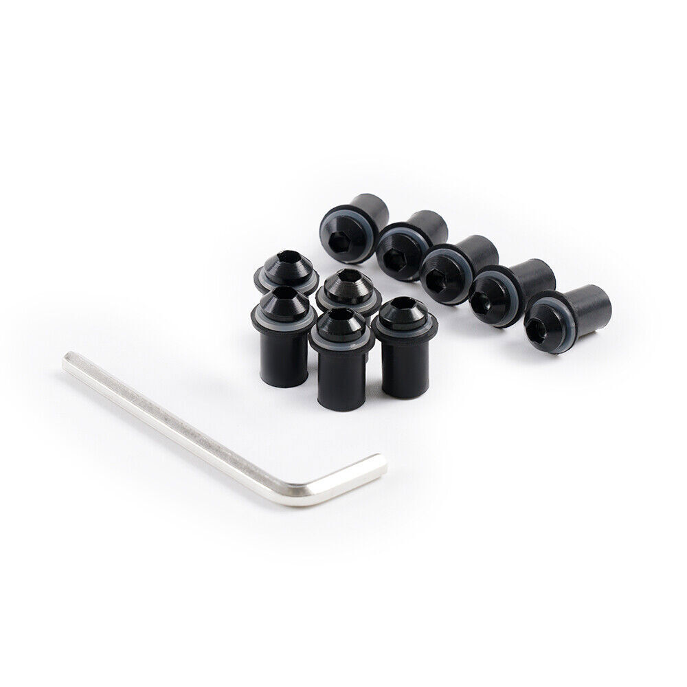 Black Windshield Bolts for 1990 Kawasaki Ninja ZX11 1991 1992